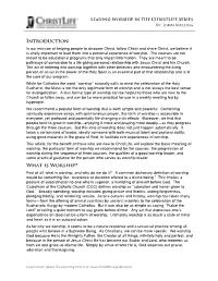 Introduction What Is Worship?