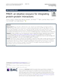 PINOT: an Intuitive Resource for Integrating Protein-Protein Interactions James E