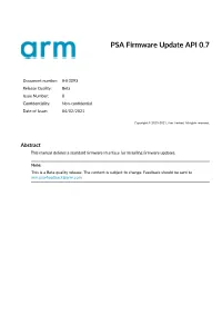 PSA Firmware Update API 0.7