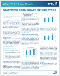 Dfcu 2020 Full Year Results
