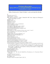 Index Vol1,1 Through Vol