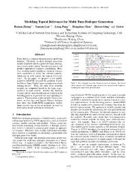 Modeling Topical Relevance for Multi-Turn Dialogue Generation