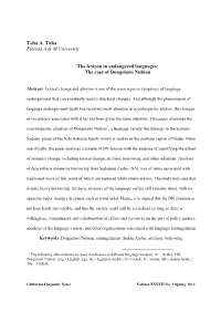 The Case of Dongolawi Nubian