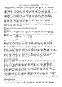 1983-1987. the Purpose of This Paper Is to Give an Overview of The