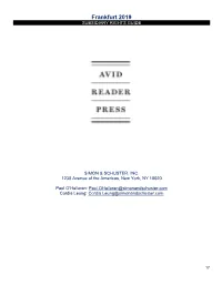 Frankfurt 2019 SUBSIDIARY RIGHTS GUIDE