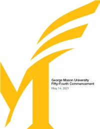 George Mason University Spring 2021 Commencement Program