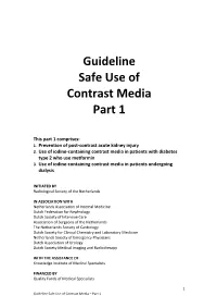 Guideline Safe Use of Contrast Media Part 1