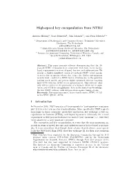 High-Speed Key Encapsulation from NTRU