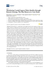 Monitoring Coastal Lagoon Water Quality Through Remote Sensing: the Mar Menor As a Case Study