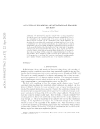 Arxiv:1906.02570V2 [Cs.IT] 22 Apr 2020 on Orsodn Oagvnmliait Ore E [Kac12])