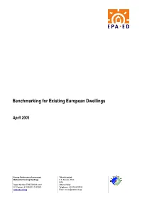 Benchmarking for Existing European Dwellings