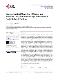 Geomechanical Modeling of Stress and Fracture Distribution During Contractional Fault-Related Folding