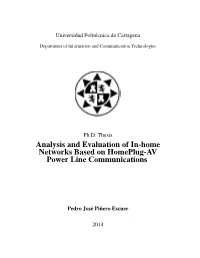 Homeplug-AV Power Line Communications