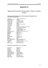 National Monuments Preservation Orders & Listing Orders