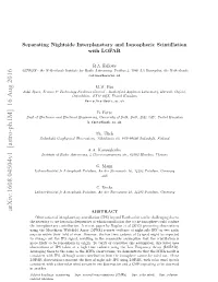 Separating Nightside Interplanetary and Ionospheric Scintillation with LOFAR