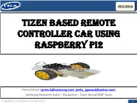 Tizen Based Remote Controller CAR Using Raspberry Pi2