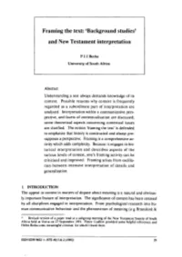 And New Testament Interpretation