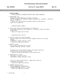 Parliamentary Documentation