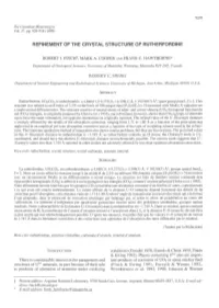 Refinement of the Crystal Structure of Rutherfordine