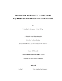 Assessment of the Equivalent Level of Safety Requirements for Small Uavs