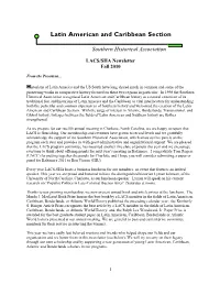 Latin American and Caribbean Section