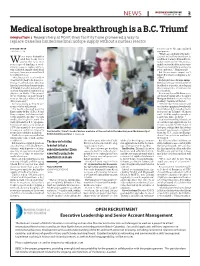 Medical Isotope Breakthrough Is a B.C. Triumf