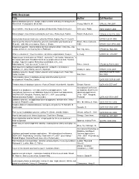 MIS Decision Title Author Call Number Spatial Database Systems : Design, Implementation and Project Management / Albert K.W