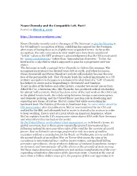 Noam Chomsky and the Compatible Left, Part I Posted on March 4, 2019