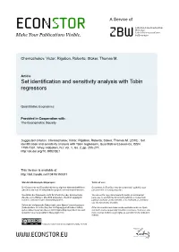 Set Identification and Sensitivity Analysis with Tobin Regressors