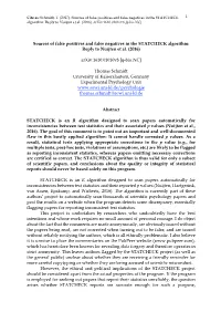 Sources of False Positives and False Negatives in the STATCHECK 1 Algorithm: Reply to Nuijten Et Al