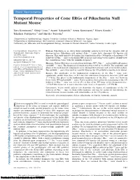 Temporal Properties of Cone Ergs of Pikachurin Null Mutant Mouse