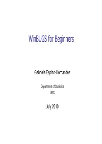 Winbugs for Beginners