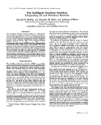 1990-The Intelligent Database Interface: Integrating AI And