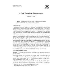 A Conic Through Six Triangle Centers
