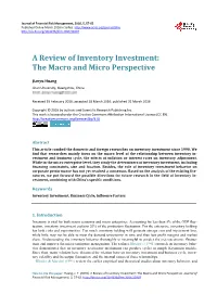 A Review of Inventory Investment: the Macro and Micro Perspective