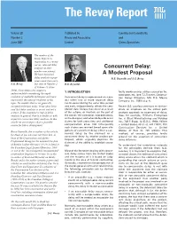 Concurrent Delay: a Modest Proposal