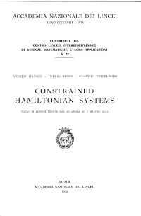 CONSTR.Lt\INED HAMILTONIAN SYSTEMS