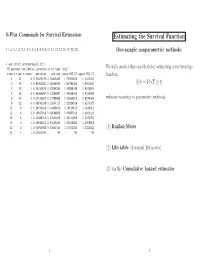 Estimating the Survival Function
