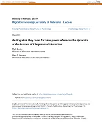 How Power Influences the Dynamics and Outcomes of Interpersonal Interaction
