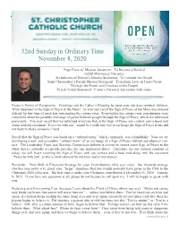 32Nd Sunday in Ordinary Time November 8, 2020