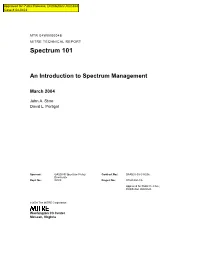 An Introduction to Spectrum Management