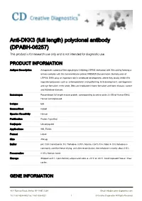 Anti-DKK3 (Full Length) Polyclonal Antibody (DPABH-06257) This Product Is for Research Use Only and Is Not Intended for Diagnostic Use
