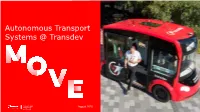 Autonomous Transport Systems @ Transdev