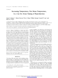 Increasing Temperature, Not Mean Temperature, Is a Cue for Avian Timing of Reproduction