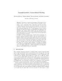 Layout-Sensitive Generalized Parsing