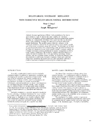 Multivariate Stochastic Simulation with Subjective Multivariate Normal