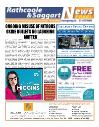 Ongoing Misuse of Nitrous Oxide Bullets No Laughing