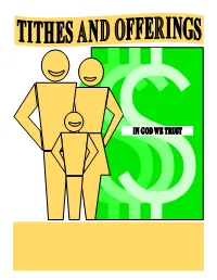 TITHES and OFFERINGS