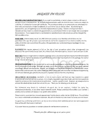 Uniqlaser Spa Policies