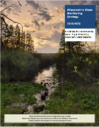 Wisconsin's Water Quality Monitoring Strategy 2015-2020 Page 1 A